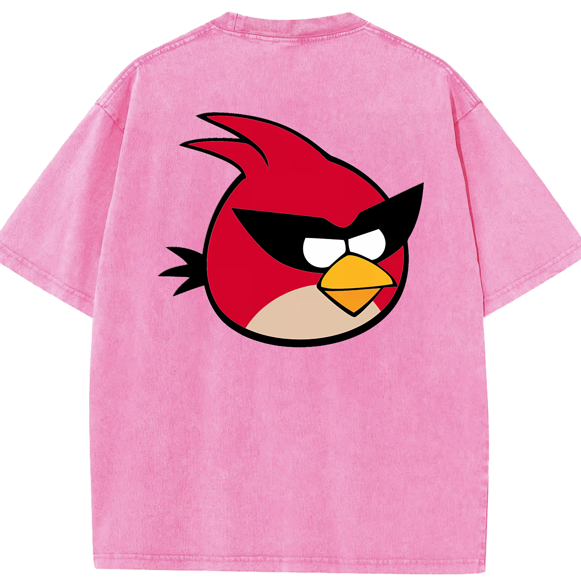 （画像用） Angry Birds アングリーバード 綿100% ヴィンテージ風 半袖Tシャツ（背面プリント）